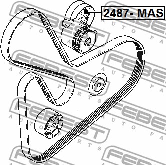Rolka napinacza paska osprzętu FEBEST 2487-MAS