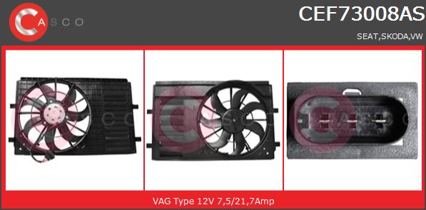 Wentylator CASCO CEF73008AS