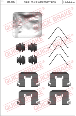 Zestaw akcesoriów montażowych  klocków hamulcowych QUICK BRAKE 109-0104