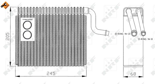 Parownik klimatyzacji NRF 36050