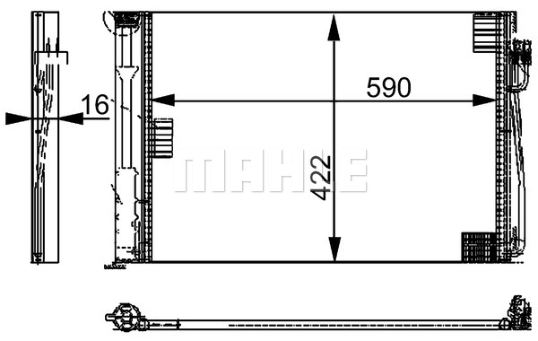 Skraplacz klimatyzacji MAHLE AC 344 000S