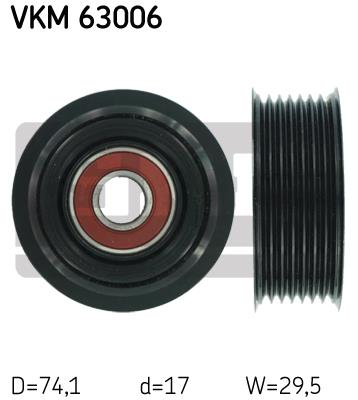 Rolka prowadząca paska osprzętu SKF VKM 63006