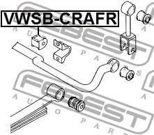 Guma stabilizatora FEBEST VWSB-CRAFR