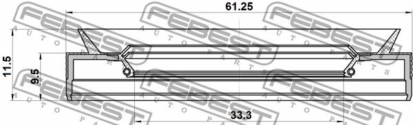 Pierścień uszczelniający półosi FEBEST 95PES-35610911U