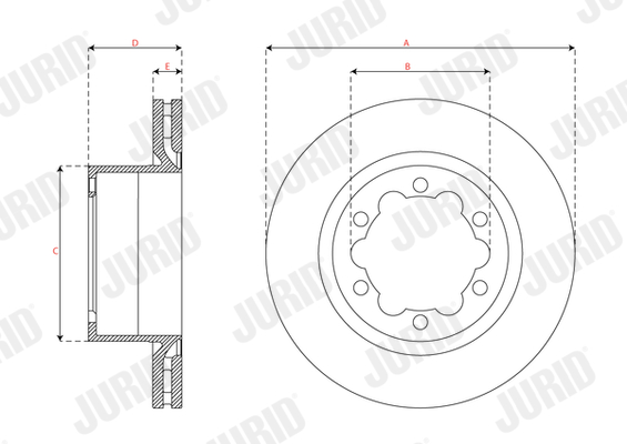 Tarcza hamulcowa JURID 563751JC-1