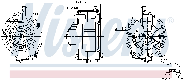 Wentylator wewnętrzny NISSENS 87478
