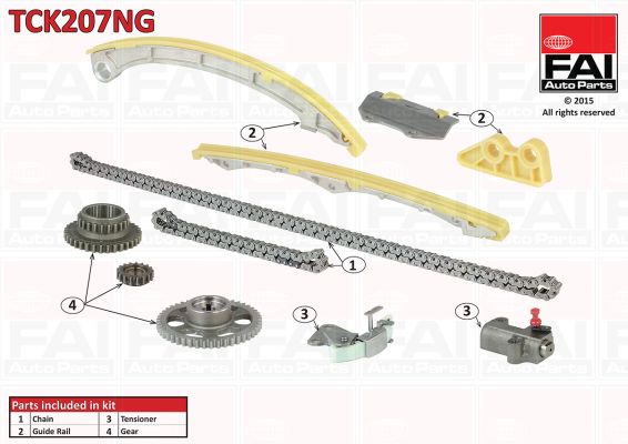 Zestaw łańcucha rozrządu FAI AUTOPARTS TCK207NG