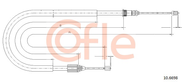 Linka hamulca ręcznego COFLE 92.10.6698