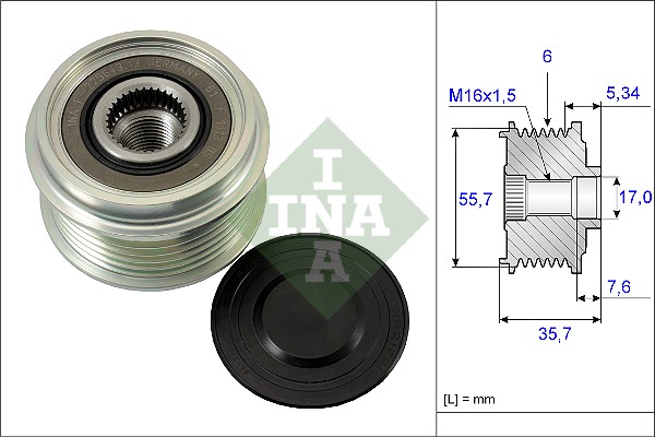 Sprzęgło alternatora INA 535 0077 10