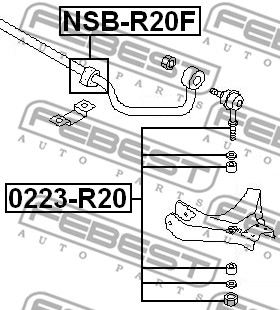 Guma stabilizatora FEBEST NSB-R20F