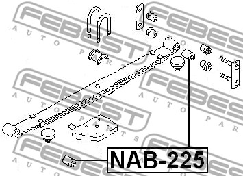 Tuleja pióra resora FEBEST NAB-225