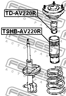 Dystans gumowy FEBEST TD-AV220R
