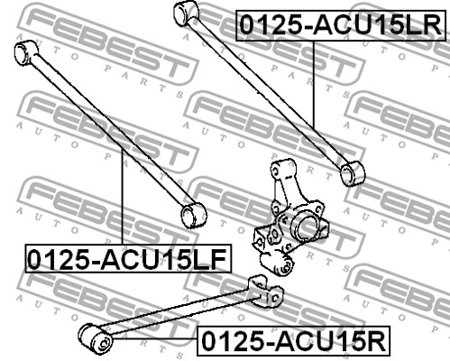 Wahacz zawieszenia koła FEBEST 0125-ACU15LR