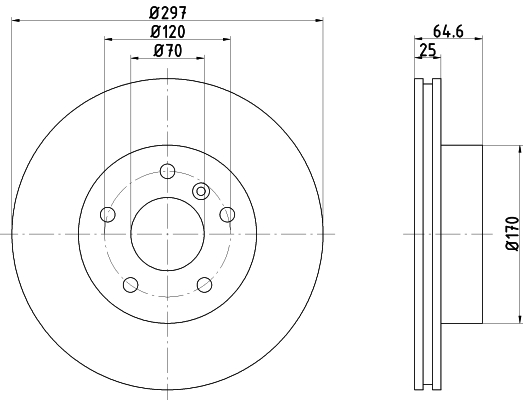 Tarcza hamulcowa HELLA 8DD 355 106-271