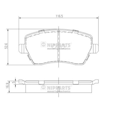 Klocki hamulcowe NIPPARTS J3601085