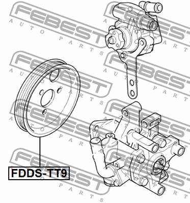 Koło pasowe pompy wspomagania FEBEST FDDS-TT9