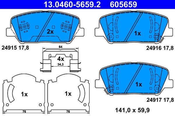 Klocki hamulcowe ATE 13.0460-5659.2