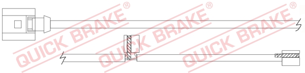 Czujnik zużycia klocków QUICK BRAKE WS 0393 A