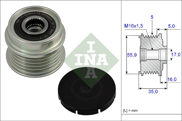 Sprzęgło alternatora INA 535 0004 10