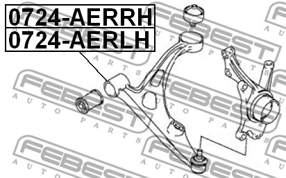 Wahacz zawieszenia koła FEBEST 0724-AERRH