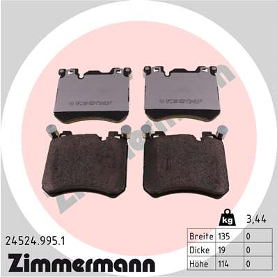 Klocki hamulcowe ZIMMERMANN 24524.995.1