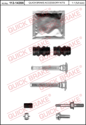 Zestaw tulei prowadzących zacisk hamulca QUICK BRAKE 113-1439X