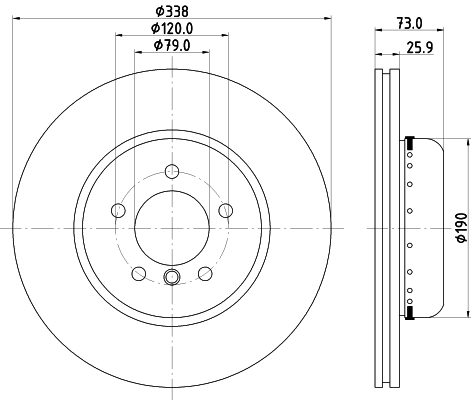 Tarcza hamulcowa HELLA PAGID 8DD 355 120-861