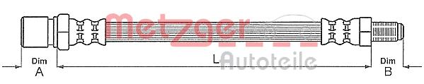 Przewód hamulcowy elastyczny METZGER 4110916