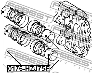 Tłoczek zacisku hamulcowego FEBEST 0176-HZJ75F
