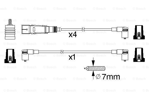 Przewody zapłonowe BOSCH 0 986 356 357
