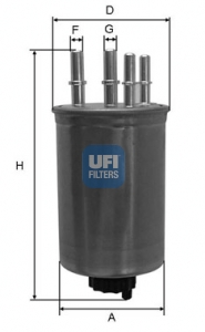 Filtr paliwa UFI 24.459.00
