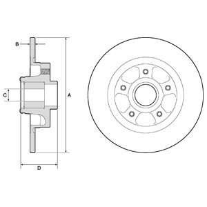 Tarcza hamulcowa DELPHI BG9132RS