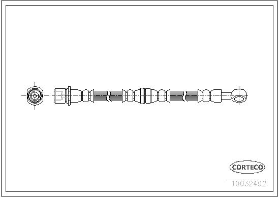 Przewód hamulcowy elastyczny CORTECO 19032492