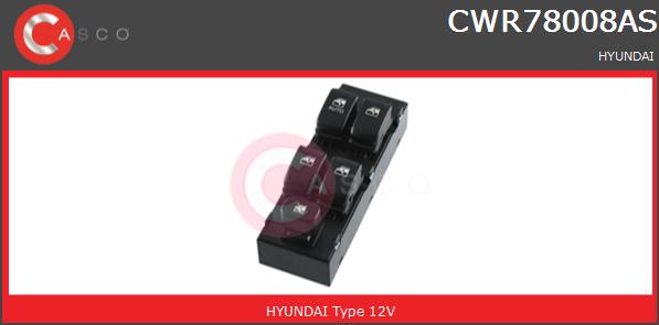 Przełącznik podnośnika szyby CASCO CWR78008AS