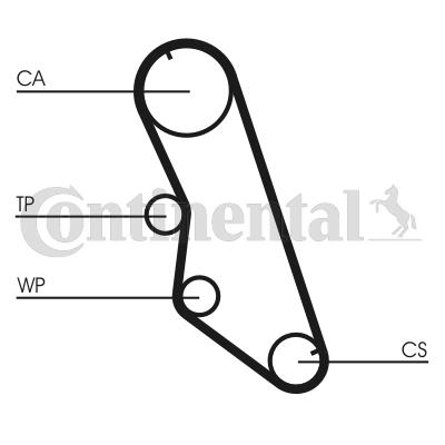 Zestaw paska rozrządu z pompą wody CONTINENTAL CTAM CT754WP1