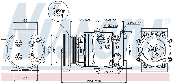 Kompresor klimatyzacji NISSENS 89071
