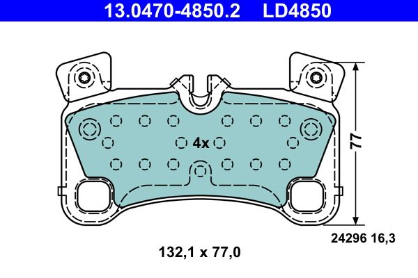 Klocki hamulcowe ATE 13.0470-4850.2