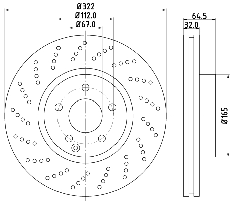 Tarcza hamulcowa HELLA 8DD 355 128-791