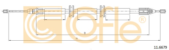 Linka hamulca ręcznego COFLE 11.6679