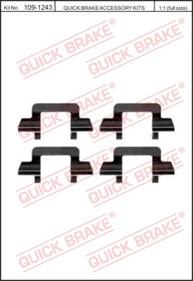 Zestaw akcesoriów montażowych  klocków hamulcowych QUICK BRAKE 109-1243