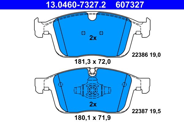 Klocki hamulcowe ATE 13.0460-7327.2