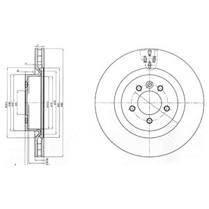 Tarcza hamulcowa DELPHI BG9007C