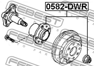 Piasta koła FEBEST 0582-DWR