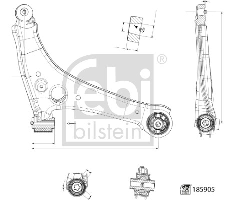 Wahacz, zawieszenie koła FEBI BILSTEIN 185905