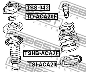 Dystans gumowy FEBEST TD-ACA20F