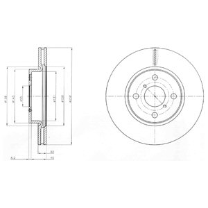 Tarcza hamulcowa DELPHI BG4116C