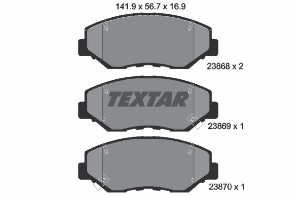 Klocki hamulcowe TEXTAR 2386801