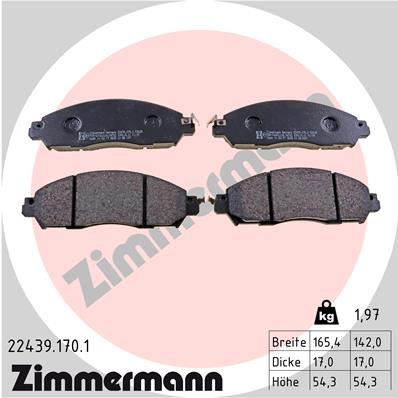 Klocki hamulcowe ZIMMERMANN 22439.170.1