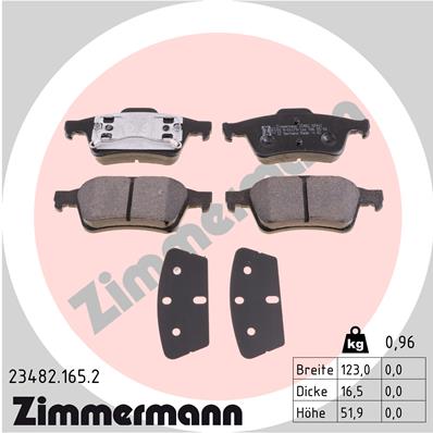 Klocki hamulcowe ZIMMERMANN 23482.165.2