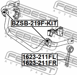 Guma stabilizatora FEBEST BZSB-219F-KIT